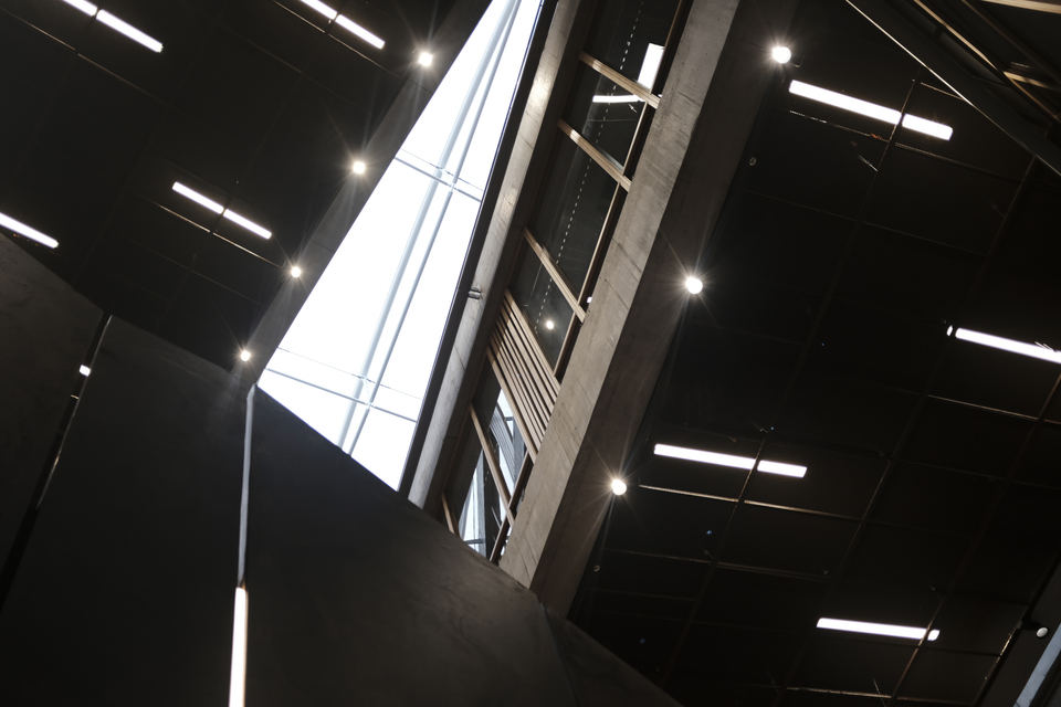 Commercial space with upgraded energy-efficient lighting